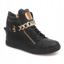 Visoke tenisice s patentnim zatvaračem 3346 Crna žuta boja 1