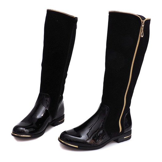 Ažurne čizme 6792 Crne crna 1