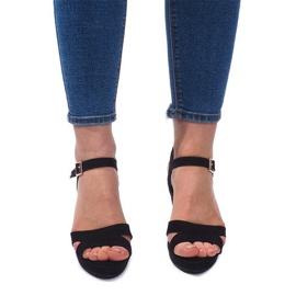 Sandale na klin C-012 Crna 2