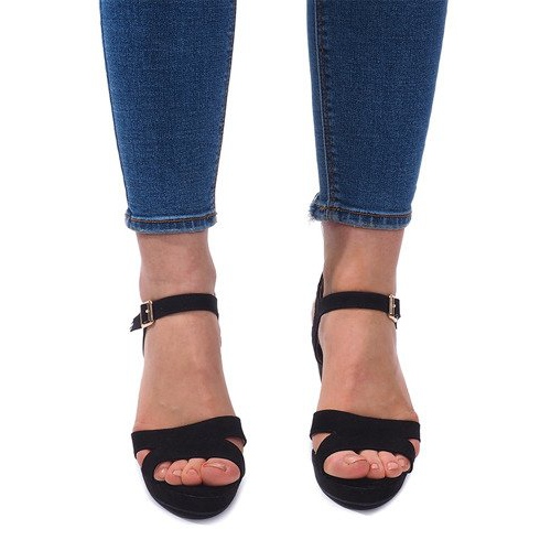 Sandale na klin C-012 Crna 2