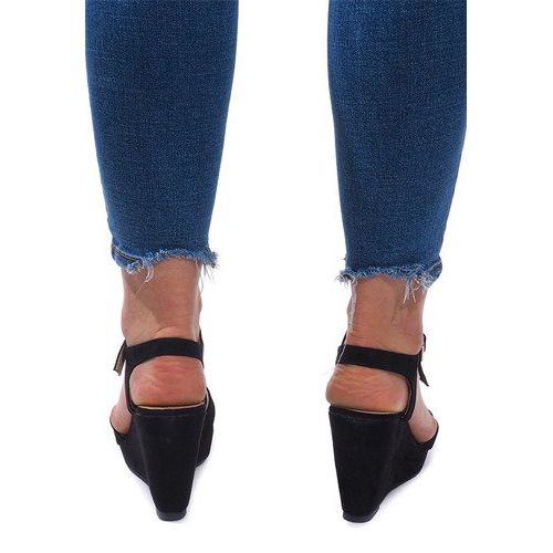 Sandale na klin C-012 Crna 1