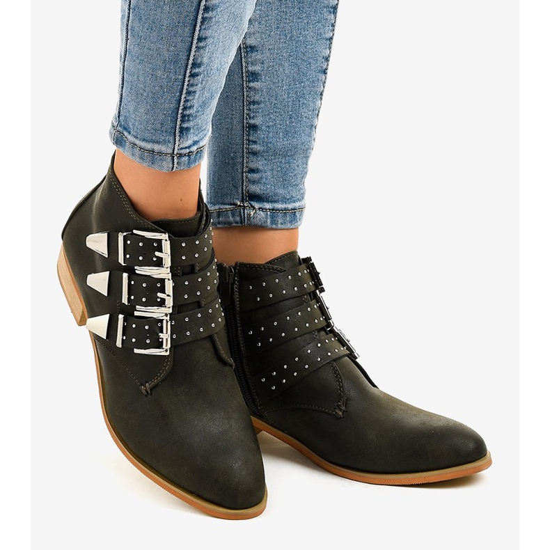 Zelene čizme s kopčom na patentni zatvarač A-263 zelena 2