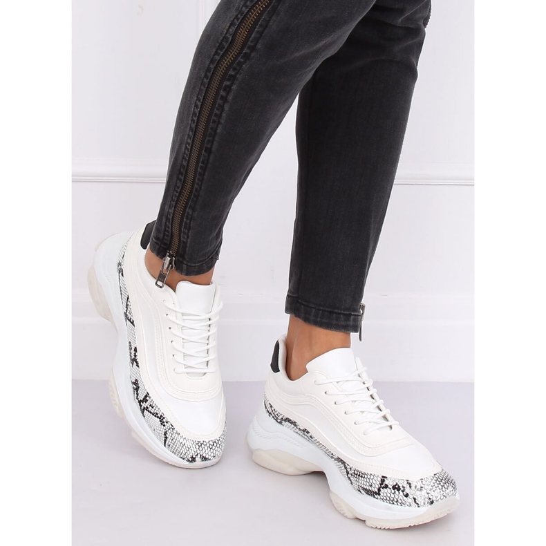 YY-02 Bijele zmijske bijele sportske cipele bijela višebojan 1