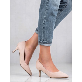 Ideal Shoes Udobne pumpe na pin smeđa 2