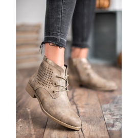 Groto Gogo Ažurirane čizme od hakija višebojan zelena 1