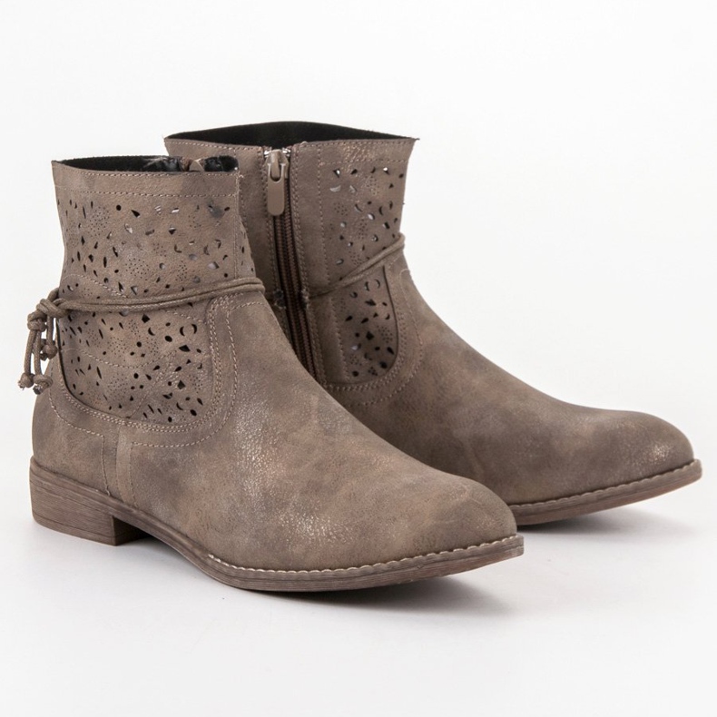 Groto Gogo Ažurne ženske čizme raznobojna zelena 1