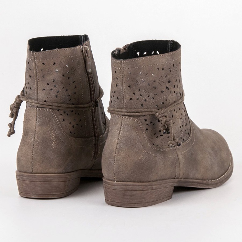 Groto Gogo Ažurne ženske čizme raznobojna zelena 2