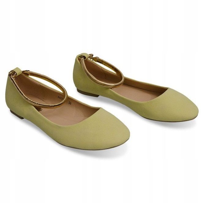 Balerine Lijepa dekoracija na gležnju A607 žuta žuta boja 1