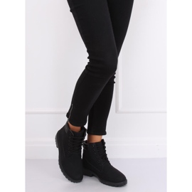 Crne ženske drvene čizme W-3033 Crne crno 2