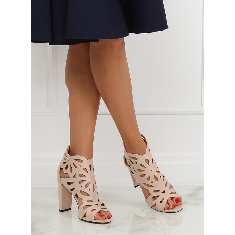 Bež ažurne čizme AT-0657-L Nude II-GAT 1