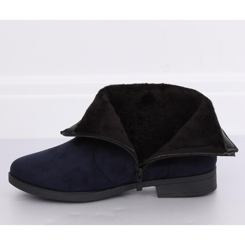 Tamnoplave ženske čizme od antilopa MP-53 Plave tamnoplava 2