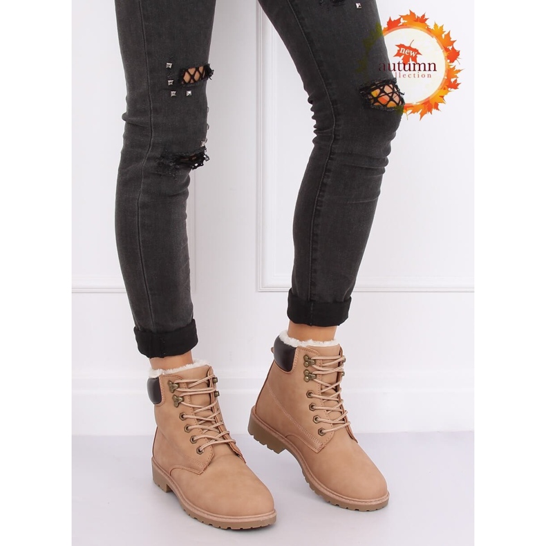 Ženske čizme od drveta, bež i ružičasta, 1121-PA Pink 1