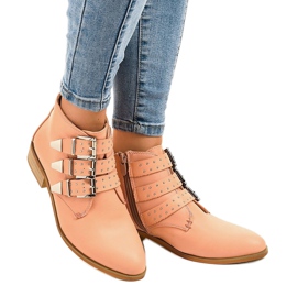 Ružičaste čizme s kopčom na patentni zatvarač A-263 ružičasta 1