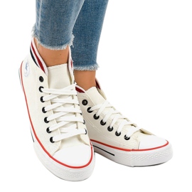 Klasične bijele tenisice na vezanje W01 bijela 1