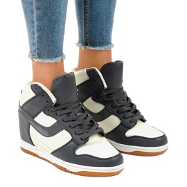 Bež tenisice s klinovima na vezanje 0056-2 1