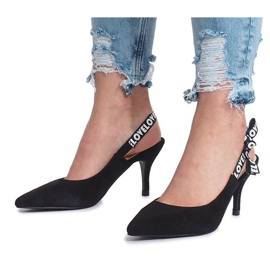 Crne sandale na visoke potpetice iz Love Paris crna 1