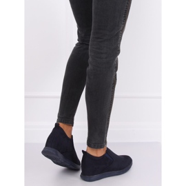 Tamnoplave cipele na skrivenom klinu ZY-7K67 Plava mornarsko plava 2