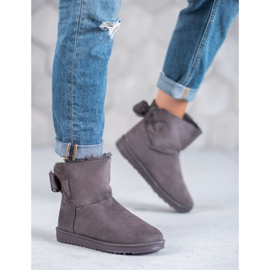 Sivi mukluki s mašnom siva 2