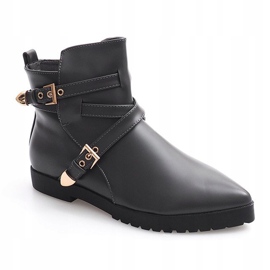 Tople elegantne čizme sa kopčom HW13 Siva 2