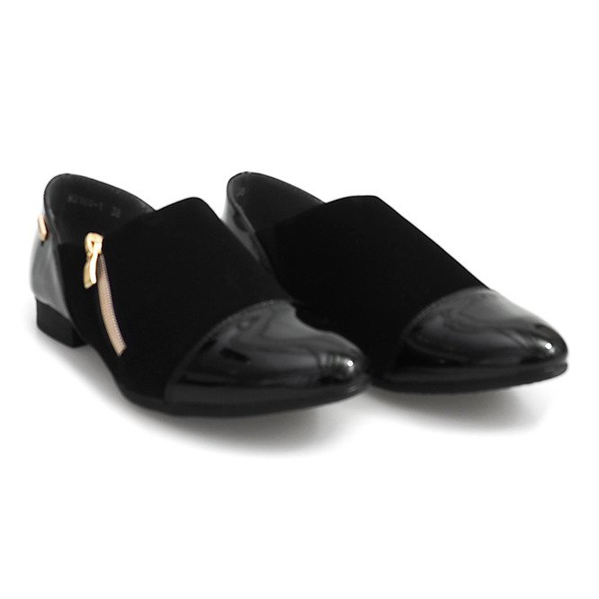 Klasične cipele s patentnim zatvaračem MS164 Crna 1