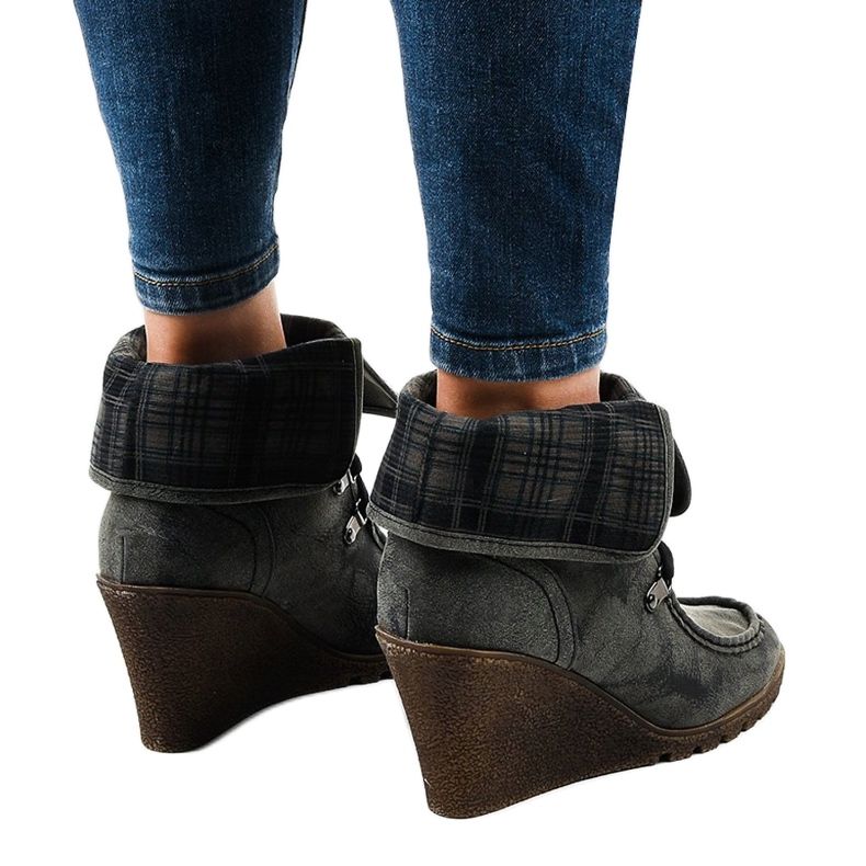 Crne gležnjače od antilopa s kariranim uzorkom CH-22 crna 1