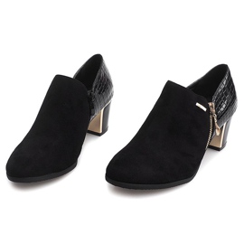 Čizme na peti 6661 crne crna 1