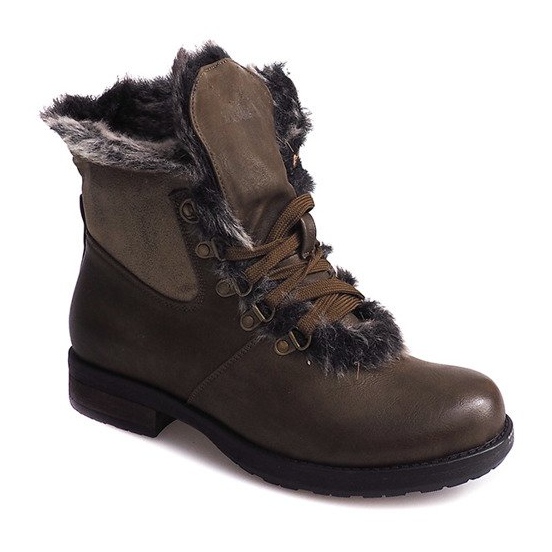 Tople čizme Jodhpur čizme Krzno X467 Zeleno višebojan zelena 2