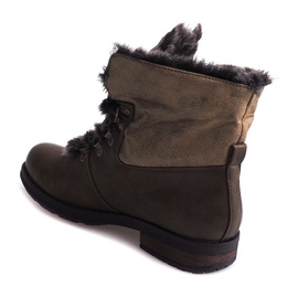 Tople čizme Jodhpur čizme Krzno X467 Zeleno višebojan zelena 1