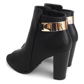 Otvorene čizme na stupu F906 Crna 1