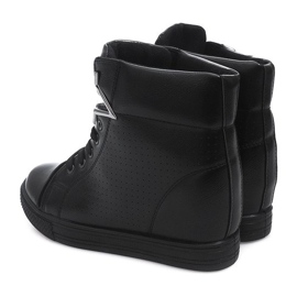 Tenisice na klin 2932-1 Crne crno 2