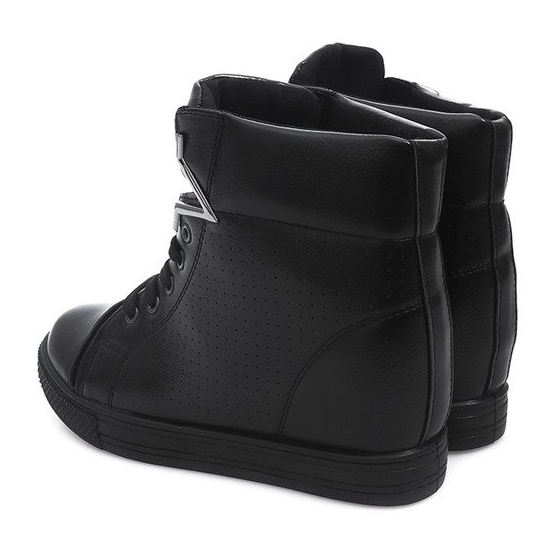 Tenisice na klin 2932-1 Crne crno 2