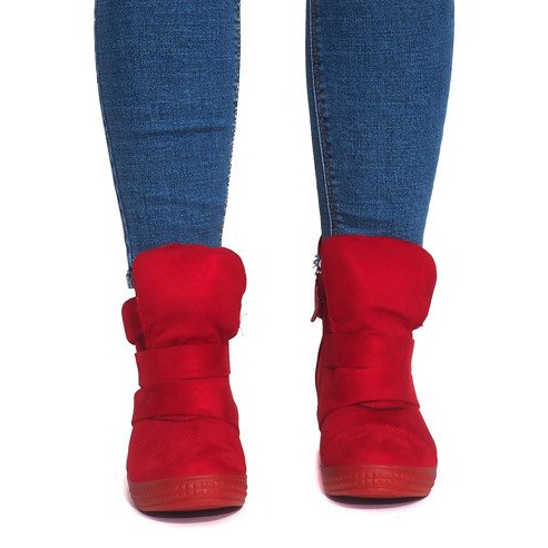 Tenisice na klin s čičakom 1703 crvena 1