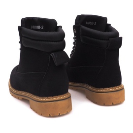 Izolirane drvene čizme H88B Crna crno 2