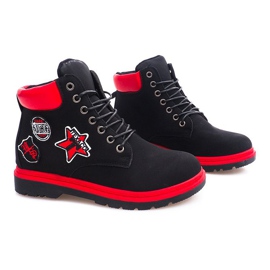 Izolirane drvene čizme SJ1679-1 Crna 2