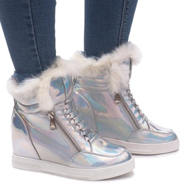 Tople srebrne tenisice R-99 siva 1