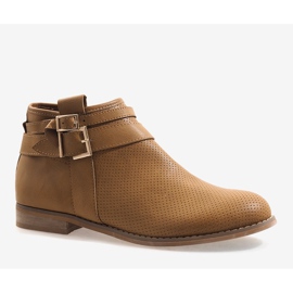 Ažurne čizme s patentnim zatvaračem H208 Bež 1