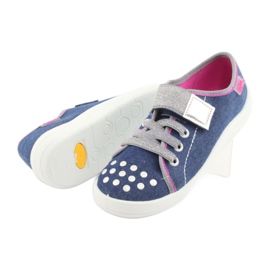 Befado dječje cipele 251Y109 traperice tamnoplava ružičasta siva 5