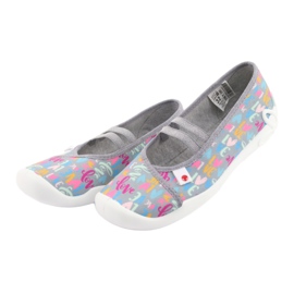 Befado dječje cipele 116Y261 plava ružičasta siva zelena žuta boja 3
