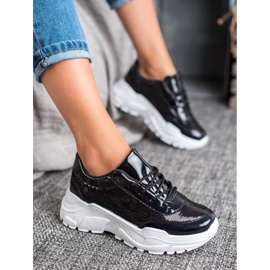 Marquiz Sportska obuća sa šljokicama crna 1