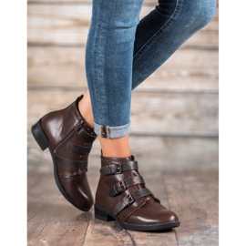 Small Swan Čizme s ukrasnim prugama smeđa 2