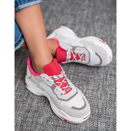 SHELOVET Sportske cipele na vezanje crvena siva 1