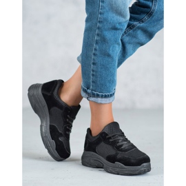 SHELOVET Sportske cipele na vezanje crna 1