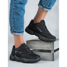 SHELOVET Tekstilne sportske cipele crna 1