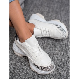 SHELOVET Trenerke sa zmijskim printom bijela raznobojna 1