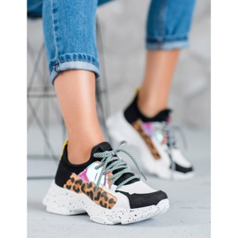 SHELOVET Sportske cipele s leopard printom crno raznobojna 5