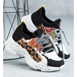SHELOVET Sportske cipele s leopard printom crno raznobojna 2