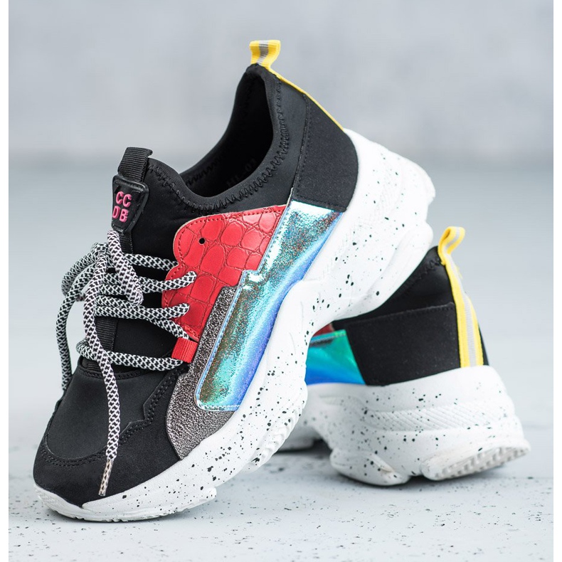 SHELOVET Tenisice na navlačenje crno raznobojna 1