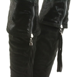 Crne čizme od antilopa Filippo 514 crna 4