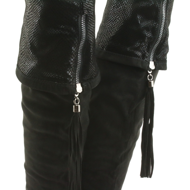 Crne čizme od antilopa Filippo 514 crna 4