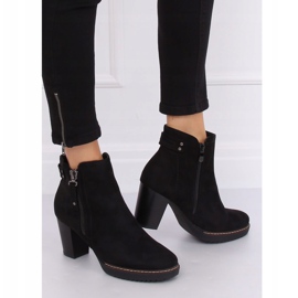 Crna antilop crna 8B856 Crne čizme s visokim potpeticama crno 2